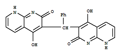 (9ci)-3,3-(苯基亚甲基)双[4-羟基-1,8-萘啶-2(1h)-酮结构式_401938-32-7结构式
