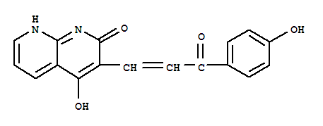 (9ci)-4-羟基-3-[3-(4-羟基苯基)-3-氧代-1-丙烯基]-1,8-萘啶-2(1h)-酮结构式_401938-41-8结构式