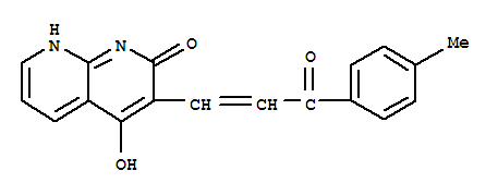 (9ci)-4-羟基-3-[3-(4-甲基苯基)-3-氧代-1-丙烯基]-1,8-萘啶-2(1h)-酮结构式_401938-48-5结构式