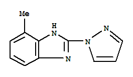 (9ci)-4-甲基-2-(1H-吡唑-1-基)-1H-苯并咪唑结构式_40341-06-8结构式