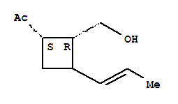 rel-(9ci)-1-[(1r,2s)-2-(羟基甲基)-3-(1-丙烯基)环丁基]-乙酮结构式_403652-75-5结构式