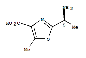 (9ci)-2-[(1s)-1-氨基乙基]-5-甲基-4-噁唑羧酸结构式_404935-22-4结构式
