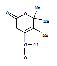 (9ci)-5,6-二氢-2,2,3-三甲基-6-氧代-2H-吡喃-4-羰酰氯结构式_40945-50-4结构式