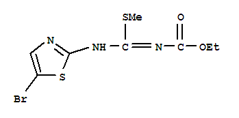 (9ci)-[[(5-溴-2-噻唑)亚氨基](甲基硫代)甲基]-氨基甲酸乙酯结构式_41228-34-6结构式