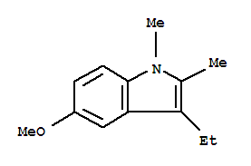 (9ci)-3-乙基-5-甲氧基-1,2-二甲基-1H-吲哚结构式_412284-09-4结构式
