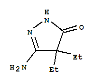 (9ci)-5-氨基-4,4-二乙基-2,4-二氢-3H-吡唑-3-酮结构式_412301-33-8结构式