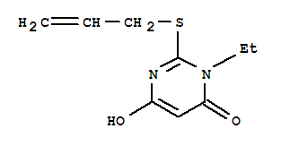 (9ci)-3-乙基-6-羟基-2-(2-丙烯基硫代)-4(3H)-嘧啶酮结构式_415714-54-4结构式