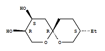 (9ci)-9-乙基-1,7-二噁螺[5.5]十一烷-3,4-二醇结构式_415921-40-3结构式