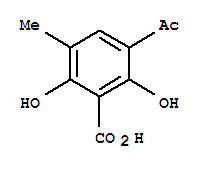 (9ci)-3-乙酰基-2,6-二羟基-5-甲基-苯甲酸结构式_415945-15-2结构式
