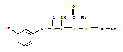 (9ci)-n-[1-[[(3-溴苯基)氨基]羰基]-1,3-戊二烯]-苯甲酰胺结构式_418794-60-2结构式