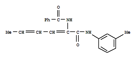 (9ci)-n-[1-[[(3-甲基苯基)氨基]羰基]-1,3-戊二烯]-苯甲酰胺结构式_418796-26-6结构式