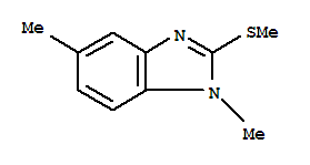 (9ci)-1,5-二甲基-2-(甲基硫代)-1H-苯并咪唑结构式_419540-44-6结构式