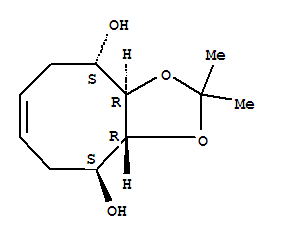 (3ar,4s,9s,9ar)-(9ci)-3a,4,5,8,9,9a-六氢-2,2-二甲基-环辛并a-1,3-二氧代-4,9-二醇结构式_425409-14-9结构式