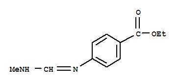(9ci)-4-[[(甲基氨基)亚甲基]氨基]-苯甲酸乙酯结构式_42572-00-9结构式