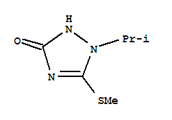 (9ci)-1,2-二氢-1-(1-甲基乙基)-5-(甲基硫代)-3H-1,2,4-噻唑-3-酮结构式_42838-38-0结构式
