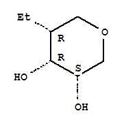 (9ci)-1,5-脱水-4-脱氧-4-乙基-D-核糖醇结构式_428444-54-6结构式
