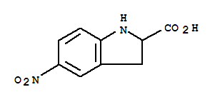 (9ci)-2,3-二氢-5-硝基-1H-吲哚-2-羧酸结构式_428861-44-3结构式