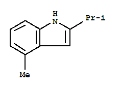 (9ci)-4-甲基-2-(1-甲基乙基)-1H-吲哚结构式_42958-23-6结构式