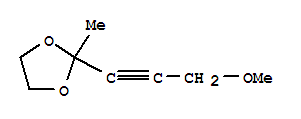1,3-Dioxolane, 2-(3-methoxy-1-propynyl)-2-methyl-(9ci)Structure,43214-80-8Structure 1,3-Dioxolane, 2-(3-methoxy-1-propynyl)-2-methyl-(9ci) Structure,43214-80-8Structure