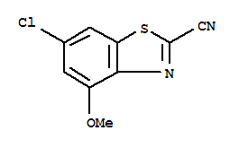 (9ci)-6-氯-4-甲氧基-2-苯并噻唑甲腈结构式_438548-11-9结构式