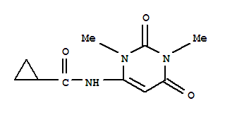 (9ci)-n-(1,2,3,6-四氢-1,3-二甲基-2,6-二氧代-4-嘧啶)-环丙烷羧酰胺结构式_438614-19-8结构式