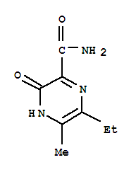 (9CI)-6-乙基-3,4-二氢-5-甲基-3-氧代-吡嗪羧酰胺结构式_440124-22-1结构式