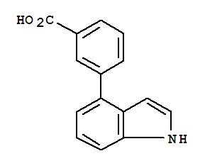 3-(1H-吲哚-4-基)苯甲酸结构式_442562-80-3结构式
