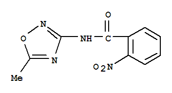 (9ci)-n-(5-甲基-1,2,4-噁二唑-3-基)-2-硝基-苯甲酰胺结构式_444717-82-2结构式