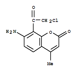 (9ci)-7-氨基-8-(氯乙酰基)-4-甲基-2H-1-苯并吡喃-2-酮结构式_445477-12-3结构式