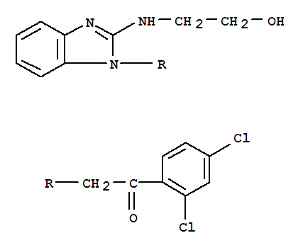  1-(2,4-二氯苯基)-2-[2-[(2-羟基乙基)氨基]-1H-苯并咪唑-1-基]-乙酮结构式_450356-68-0结构式