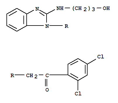  1-(2,4-二氯苯基)-2-[2-[(3-羟基丙基)氨基]-1H-苯并咪唑-1-基]-乙酮结构式_450356-69-1结构式