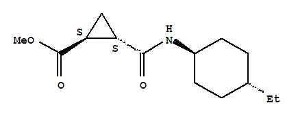 2-[[(反式-4-乙基环己基)氨基]羰基]-环丙烷羧酸结构式_452910-07-5结构式