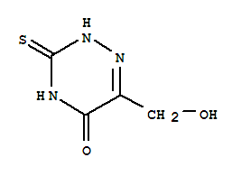 (9ci)-3,4-二氢-6-(羟基甲基)-3-硫氧代-1,2,4-噻嗪-5(2H)-酮结构式_4555-77-5结构式