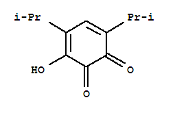 (9ci)-3-羟基-4,6-双(1-甲基乙基)-3,5-环己二烯-1,2-二酮结构式_46401-41-6结构式
