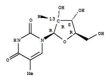 5-甲基尿苷-2-13c结构式_478510-98-4结构式