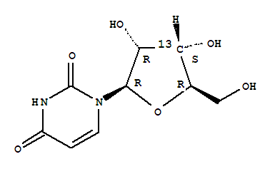 [3-13C]尿苷结构式_478511-14-7结构式