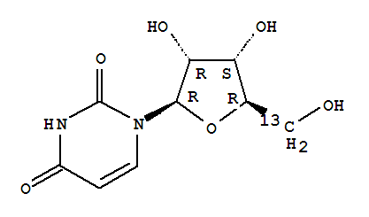 [5-13C]尿苷结构式_478511-16-9结构式