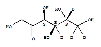 D-果糖-4,5,6,6-C-D4结构式_478518-49-9结构式