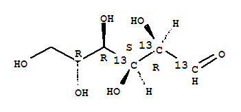 D-葡萄糖-1,2,3-13c3结构式_478529-32-7结构式