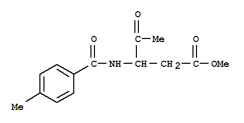 3-[(4-甲基苯甲酰基)氨基]-4-氧代戊酸甲酯结构式_496060-65-2结构式