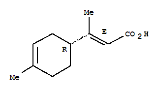 (E)-3-[(r)-4-甲基-3-环己烯-1-基]-2-丁酸结构式_51373-21-8结构式