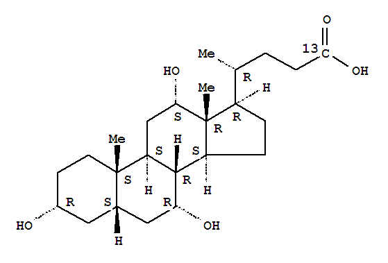 胆酸-13C结构式_52886-36-9结构式