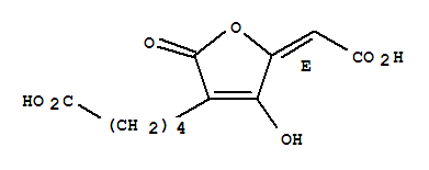5-[(E)-羧基亚甲基]-2,5-二氢-4-羟基-2-氧代-3-呋喃戊酸结构式_54854-94-3结构式