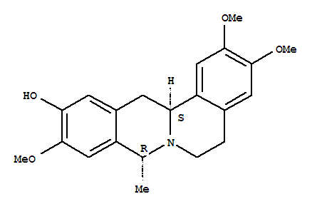 [8R,(-)]-5,8,13,13aα-四氢-2,3,10-三甲氧基-8α-甲基-6H-二苯并[a,g]喹嗪-11-醇结构式_56974-41-5结构式