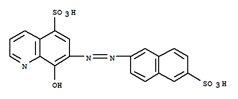 8-羟基-7-(6-硫-2-萘氮杂)-5-喹啉磺酸结构式_56990-57-9结构式