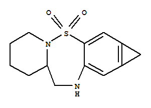 1,5,6,7,8,8a,9,10-八氢-环丙并[4,5]苯并[1,2-f]吡啶并[1,2-B][1,2,5]硫杂二氮杂卓 3,3-二氧化物结构式_5814-64-2结构式