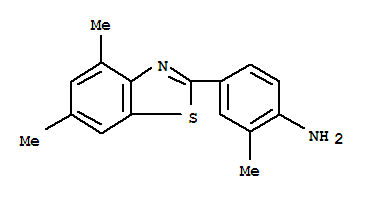 2-(3-甲基-4-氨基苯基)-4,6-二甲基苯并噻唑结构式_5855-93-6结构式