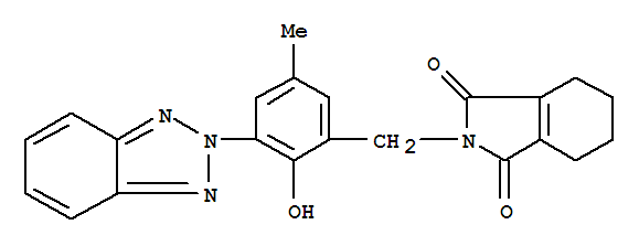 2-[2-羟基-3-[(1,3,4,5,6,7-六氢-1,3-二氧代-2H-异吲哚-2-基)甲基]-5-甲基苯基]-2H-苯并噻唑结构式_59129-18-9结构式