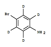 对溴苯胺-D4结构式_61357-76-4结构式