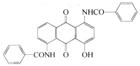 N,N-(9,10-二氢-4-羟基-9,10-二氧代-1,5-蒽二基)双-苯甲酰胺结构式_6370-96-3结构式